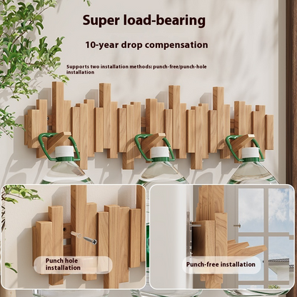 Wooden Piano Keys Clothes Rack Wall Hanging
