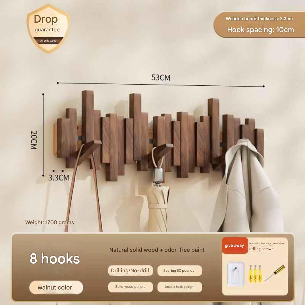 Wooden Piano Keys Clothes Rack Wall Hanging